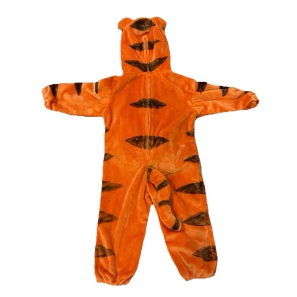Disney Baby Tigger Costume Hooded One Piece Orange Striped Plush size 24 months - Picture 2 of 4